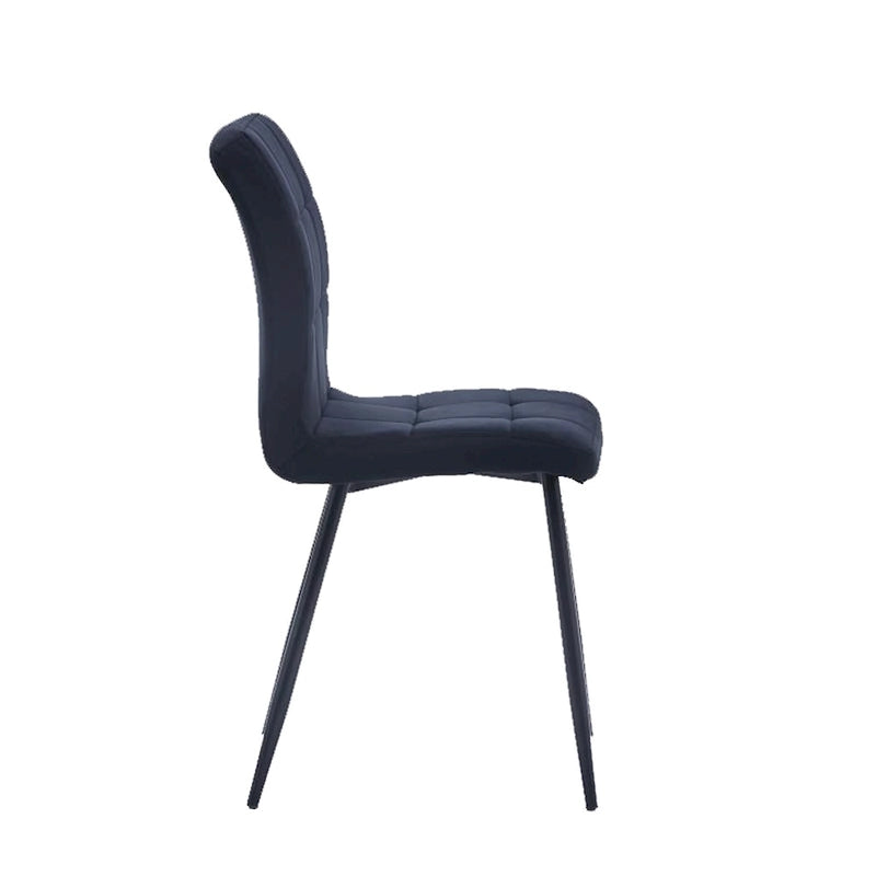 Sedia da pranzo in velluto, stile metà secolo, set da 2 (rosa / nero / verde / grigio / blu)