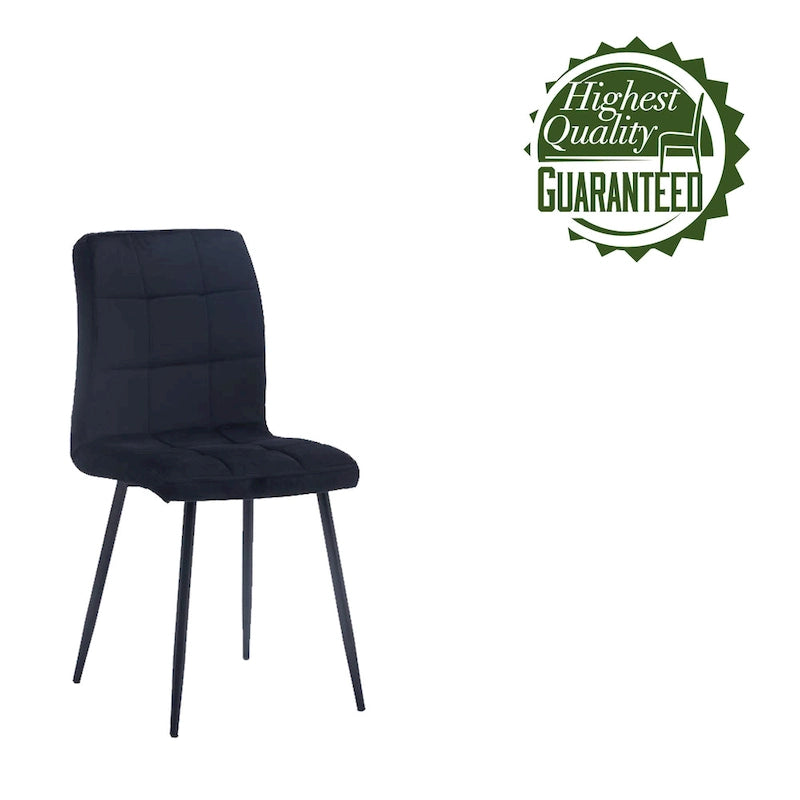 Sedia da pranzo in velluto, stile metà secolo, set da 2 (rosa / nero / verde / grigio / blu)