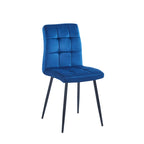 Sedia da pranzo in velluto, stile metà secolo, set da 2 (rosa / nero / verde / grigio / blu)