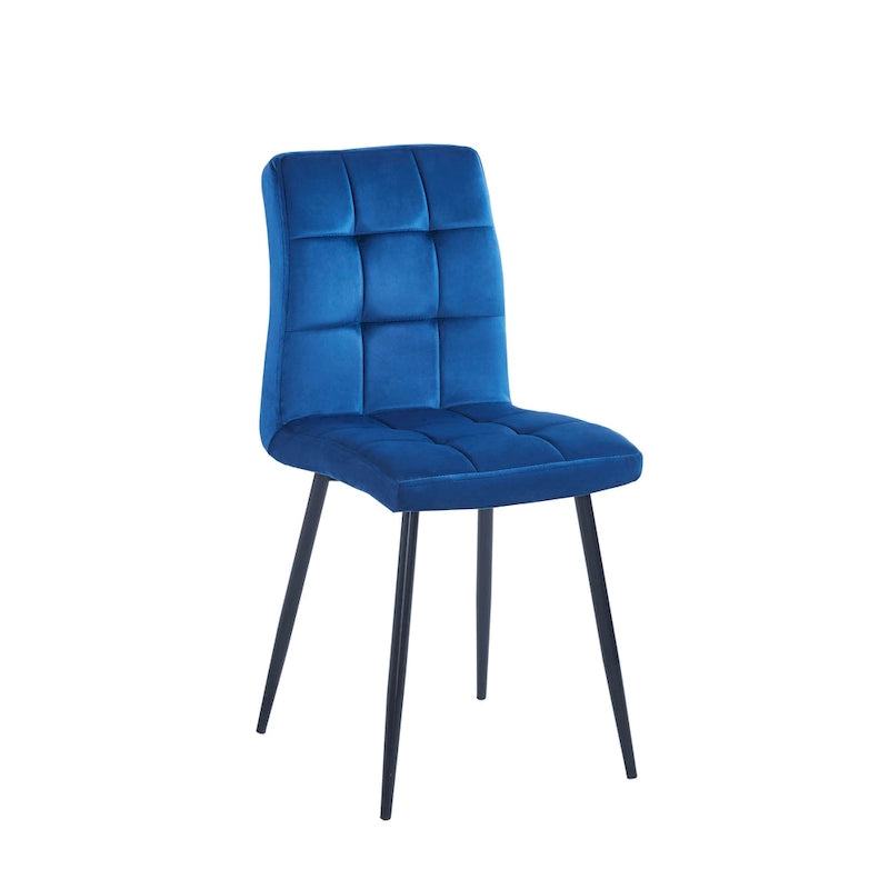 Sedia da pranzo in velluto, stile metà secolo, set da 2 (rosa / nero / verde / grigio / blu)
