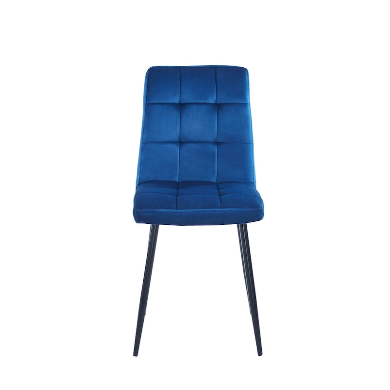 Sedia da pranzo in velluto, stile metà secolo, set da 2 (rosa / nero / verde / grigio / blu)