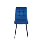 Sedia da pranzo in velluto, stile metà secolo, set da 2 (rosa / nero / verde / grigio / blu)