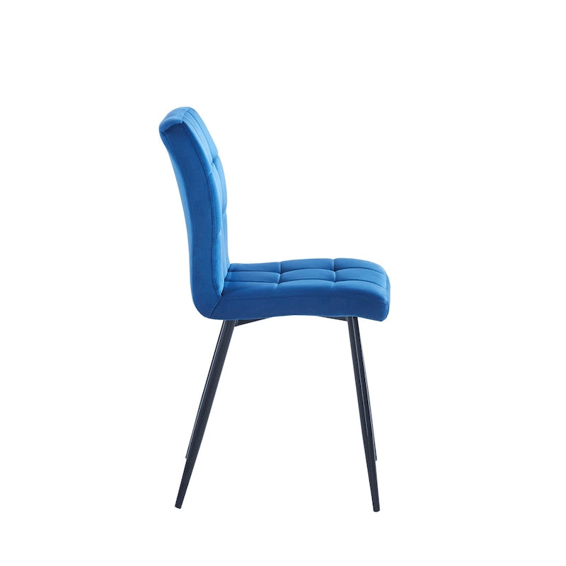 Sedia da pranzo in velluto, stile metà secolo, set da 2 (rosa / nero / verde / grigio / blu)