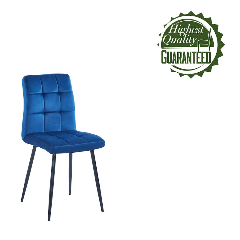 Sedia da pranzo in velluto, stile metà secolo, set da 2 (rosa / nero / verde / grigio / blu)