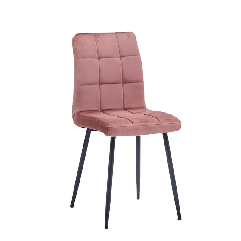 Sedia da pranzo in velluto, stile metà secolo, set da 2 (rosa / nero / verde / grigio / blu)