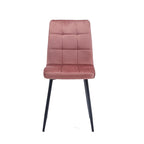 Sedia da pranzo in velluto, stile metà secolo, set da 2 (rosa / nero / verde / grigio / blu)