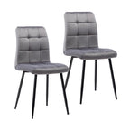 Sedia da pranzo in velluto, stile metà secolo, set da 2 (rosa / nero / verde / grigio / blu)