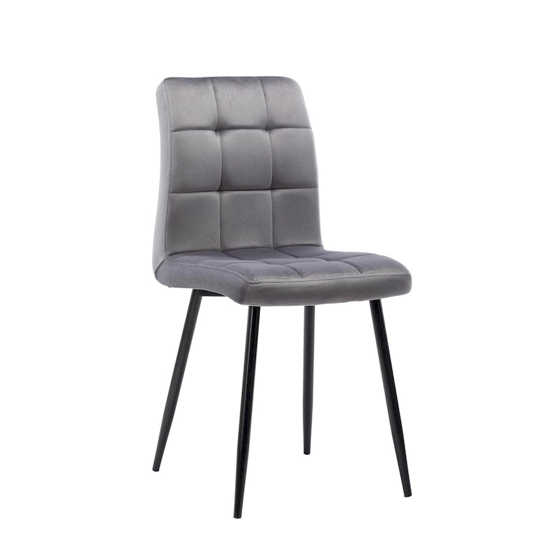 Sedia da pranzo in velluto, stile metà secolo, set da 2 (rosa / nero / verde / grigio / blu)