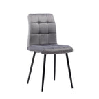 Sedia da pranzo in velluto, stile metà secolo, set da 2 (rosa / nero / verde / grigio / blu)