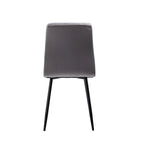 Sedia da pranzo in velluto, stile metà secolo, set da 2 (rosa / nero / verde / grigio / blu)