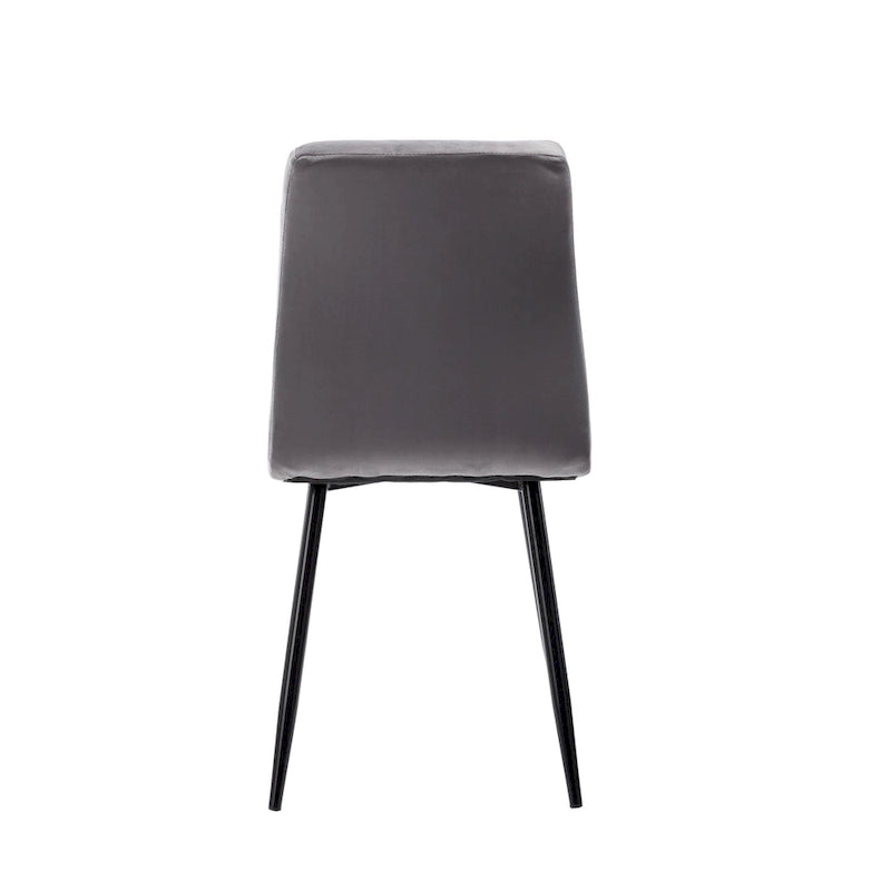 Sedia da pranzo in velluto, stile metà secolo, set da 2 (rosa / nero / verde / grigio / blu)