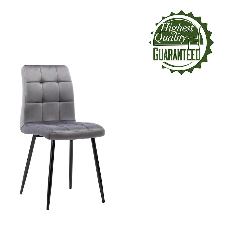 Sedia da pranzo in velluto, stile metà secolo, set da 2 (rosa / nero / verde / grigio / blu)