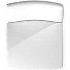 Sedie da pranzo girevoli in similpelle PU bianche/nere con base cromata, set da 2