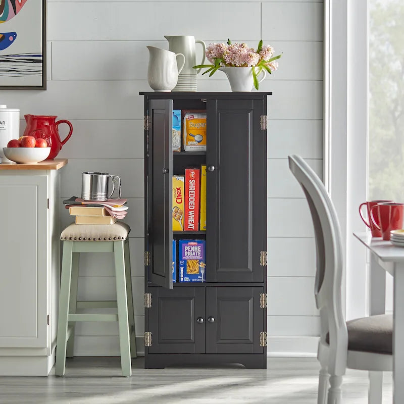 Mobile contenitore alto con ripiani per cucina e sala da pranzo