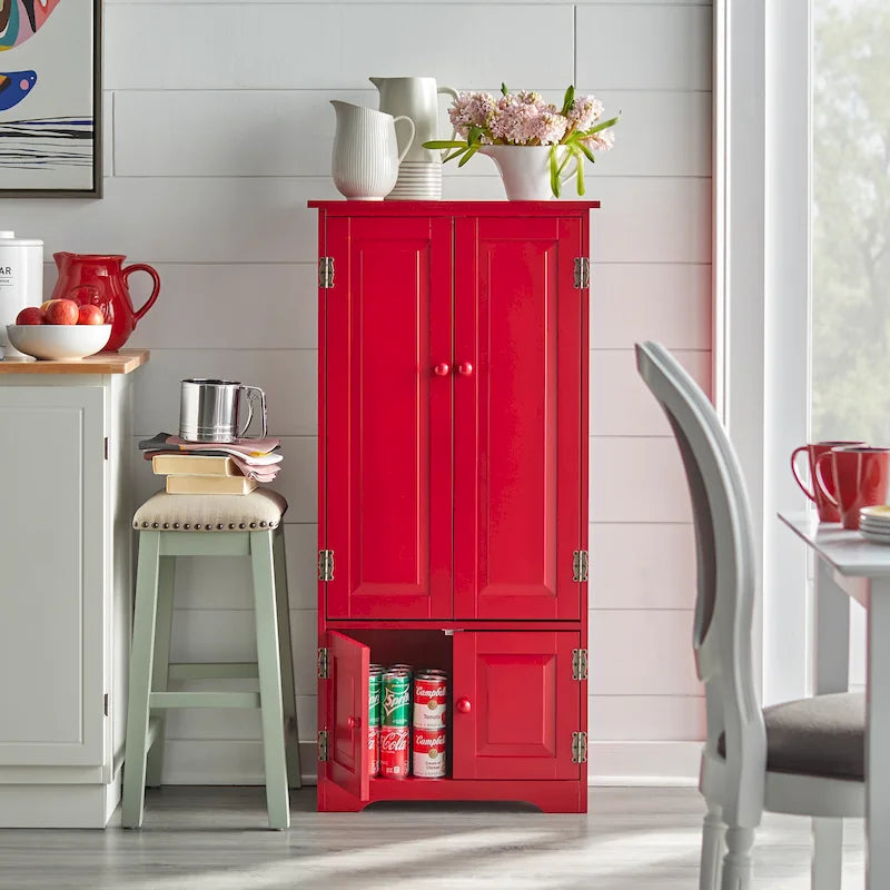 Mobile contenitore alto con ripiani per cucina e sala da pranzo