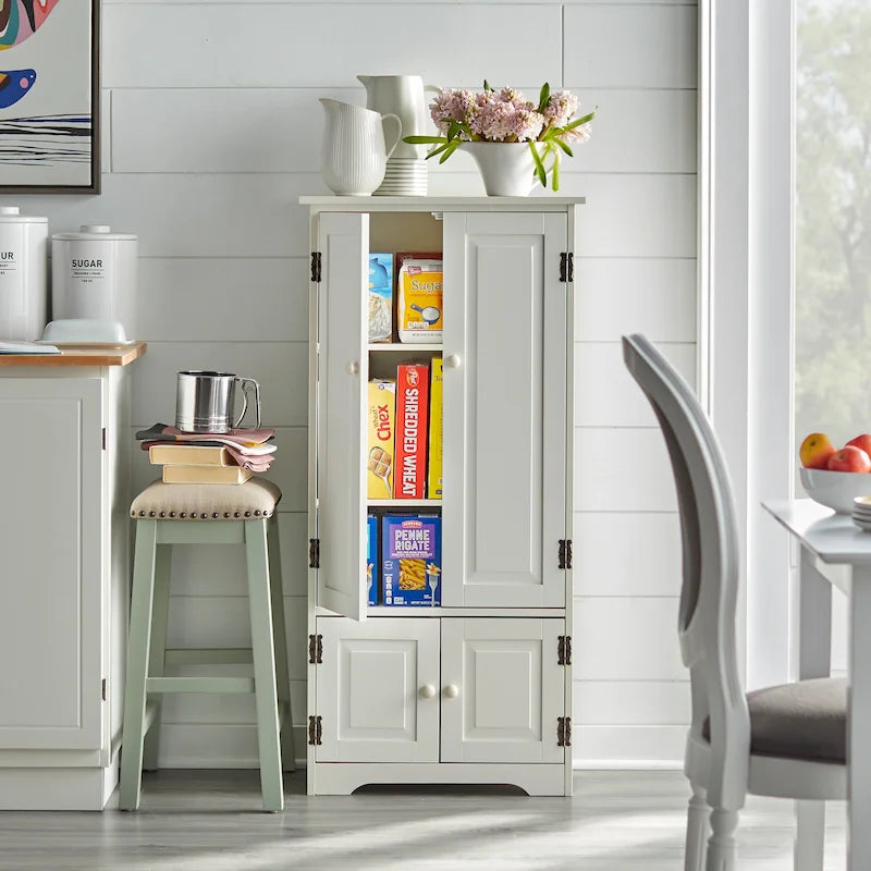 Mobile contenitore alto con ripiani per cucina e sala da pranzo