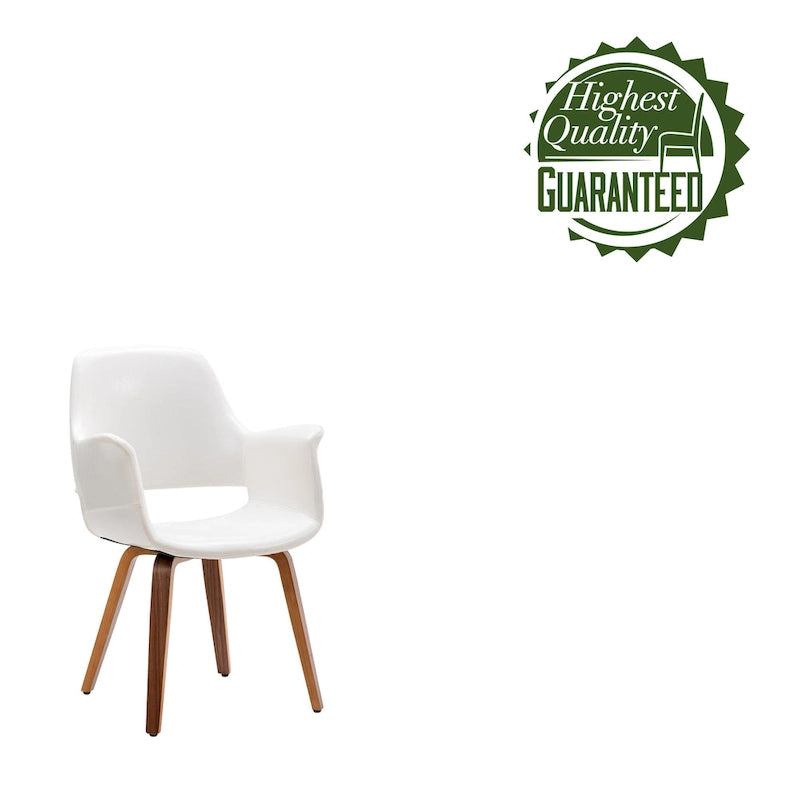 Sedia da pranzo in pelle sintetica blu / verde / bianca / nera, gambe in legno curvato, set da 2