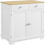 Mobile credenza/buffet a 2 cassetti e 2 ante, nero/bianco/grigio/marrone