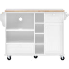 Carrello da cucina su ruote bianco/blu scuro/nero con cassetti, per 2 persone, ruote con blocco