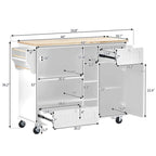 Carrello da cucina su ruote bianco/blu scuro/nero con cassetti, per 2 persone, ruote con blocco