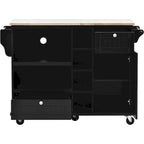 Carrello da cucina su ruote bianco/blu scuro/nero con cassetti, per 2 persone, ruote con blocco
