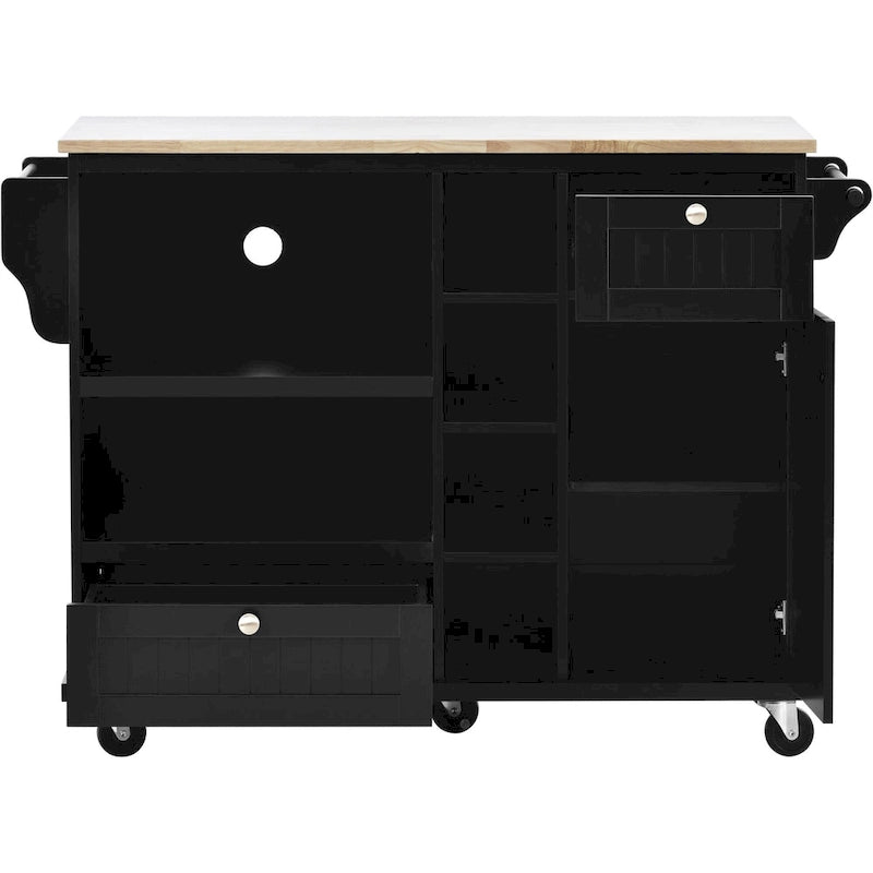 Carrello da cucina su ruote bianco/blu scuro/nero con cassetti, per 2 persone, ruote con blocco