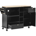 Carrello da cucina su ruote bianco/blu scuro/nero con cassetti, per 2 persone, ruote con blocco