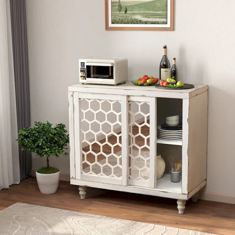 Sideboard und Anrichte aus Massivholz, Aufbewahrungsschrank