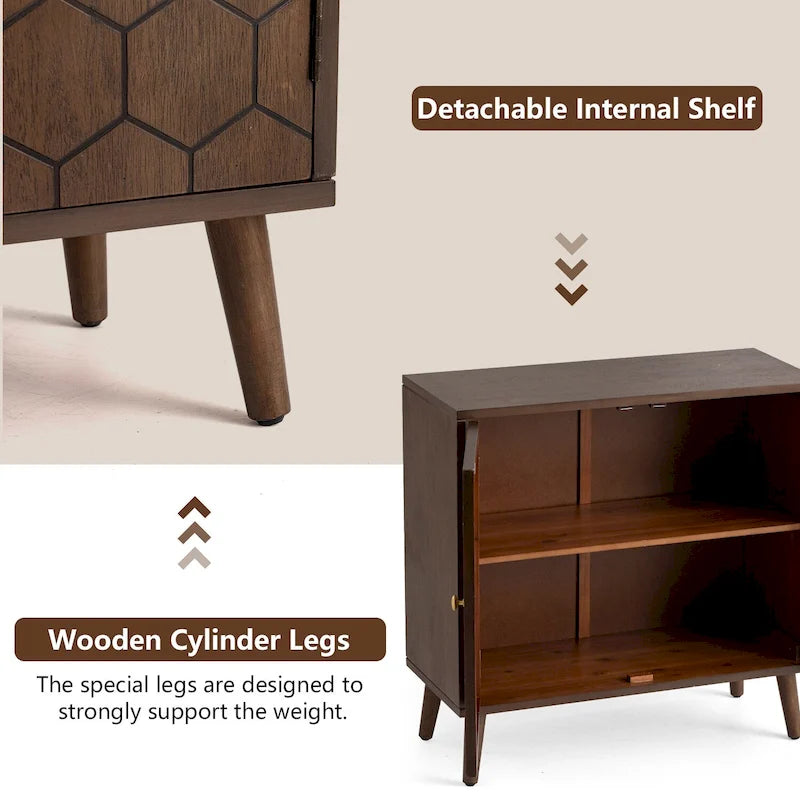 Sideboard und Anrichte aus Massivholz, Aufbewahrungsschrank