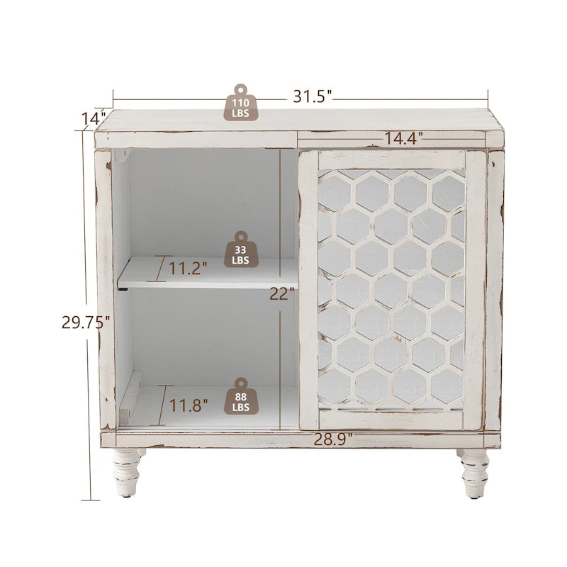 Sideboard und Anrichte aus Massivholz, Aufbewahrungsschrank