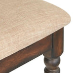 Sedie da pranzo imbottite in stile colonico, set da 2 – Grigio Invecchiato / Marrone Rustico / Legno Ligneo
