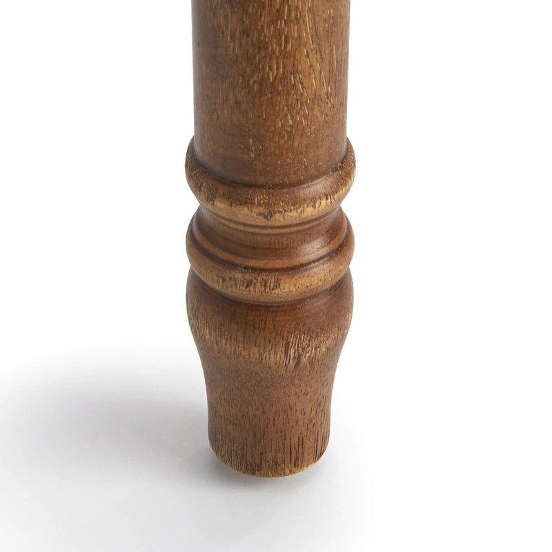Sedie da pranzo imbottite in stile colonico, set da 2 – Grigio Invecchiato / Marrone Rustico / Legno Ligneo