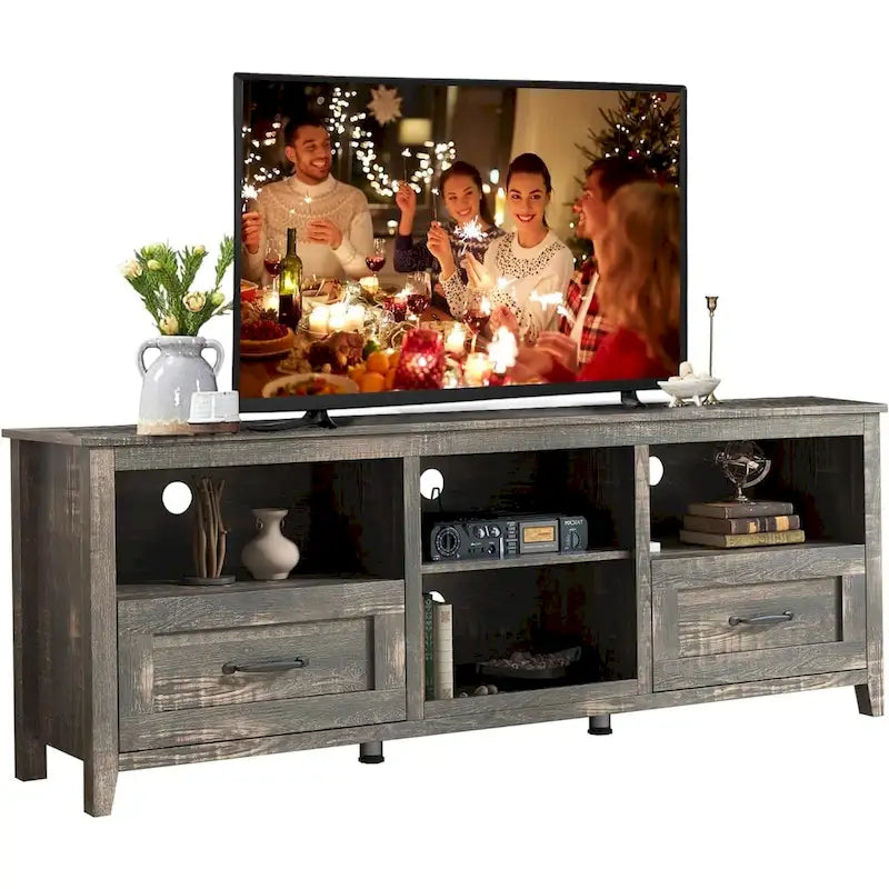 Έπιπλο τηλεόρασης 70 Inch με συρτάρια, ράφια και πόρτες για το σαλόνι