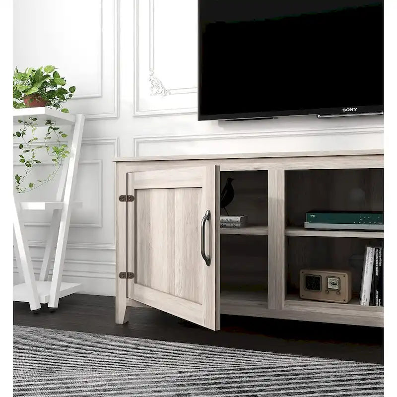 TV-Schrank für 70-Zoll-Fernseher mit Schubladen, Regalen und Türen für das Wohnzimmer