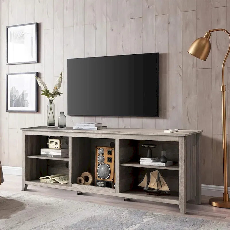 TV-Schrank für 70-Zoll-Fernseher mit Schubladen, Regalen und Türen für das Wohnzimmer