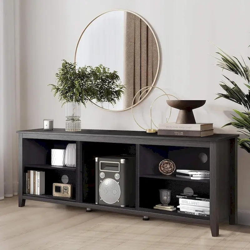 TV-Schrank für 70-Zoll-Fernseher mit Schubladen, Regalen und Türen für das Wohnzimmer