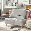Mid-Century Modern Futon Chair Converts to Bed for Guest Room