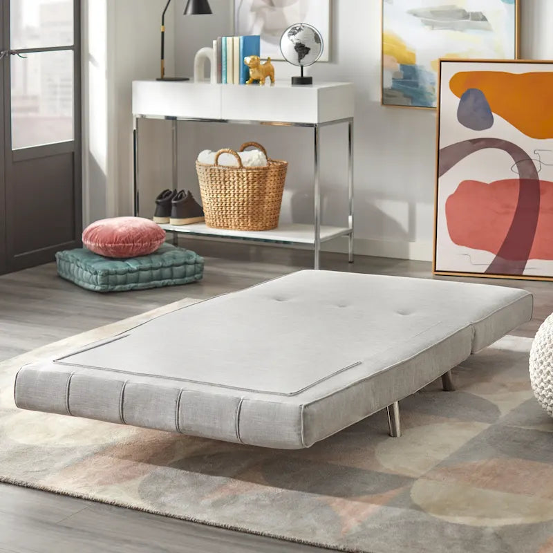 Mid-Century Modern Futon Chair Converts to Bed for Guest Room