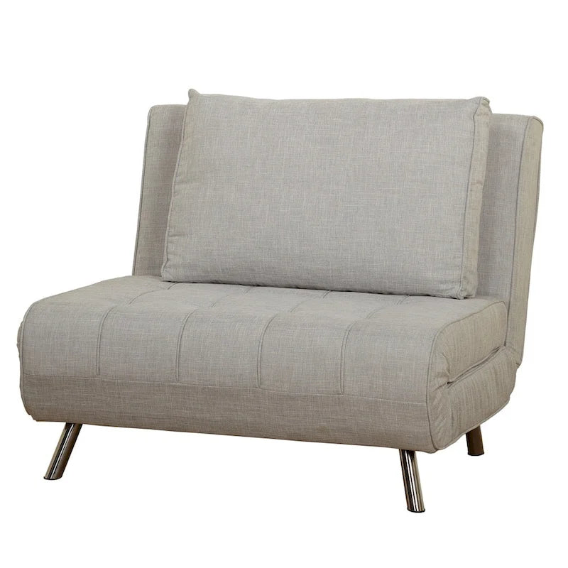 Mid-Century Modern Futon Chair Converts to Bed for Guest Room