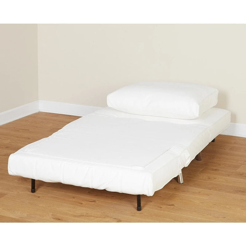 Mid-Century Modern Futon Chair Converts to Bed for Guest Room