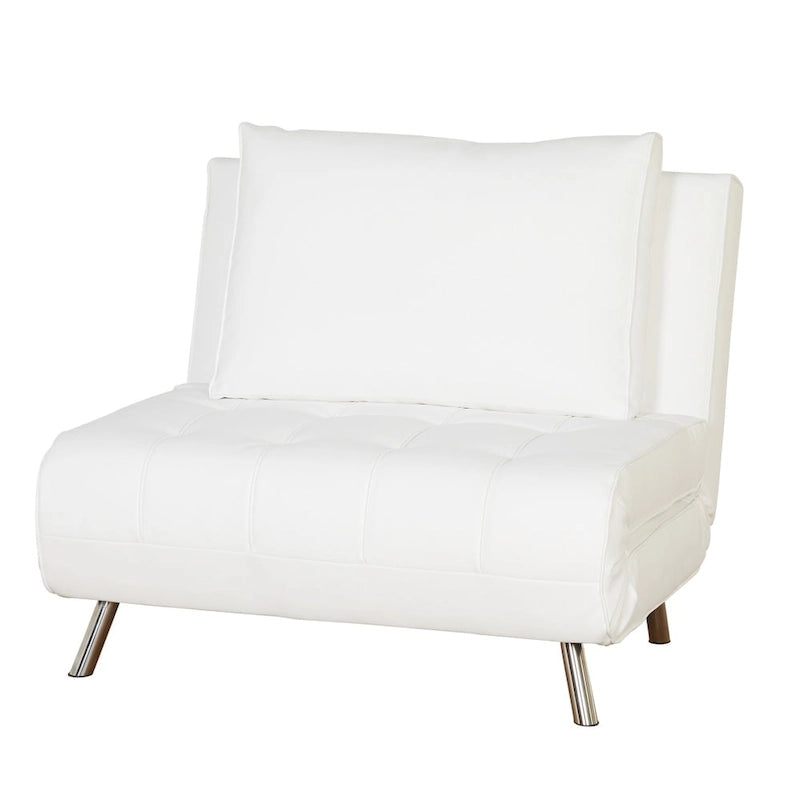 Mid-Century Modern Futon Chair Converts to Bed for Guest Room