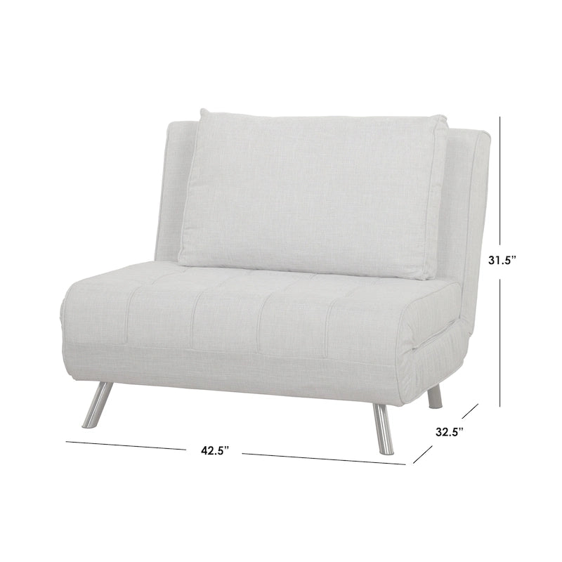 Mid-Century Modern Futon Chair Converts to Bed for Guest Room