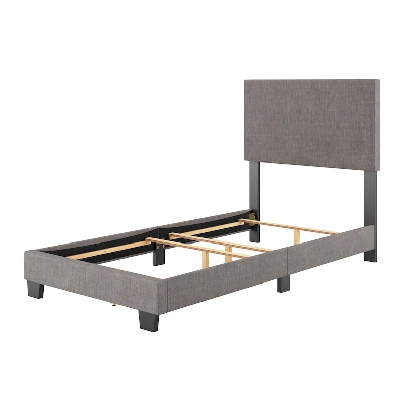 Letto imbottito moderno, rete a doghe necessaria