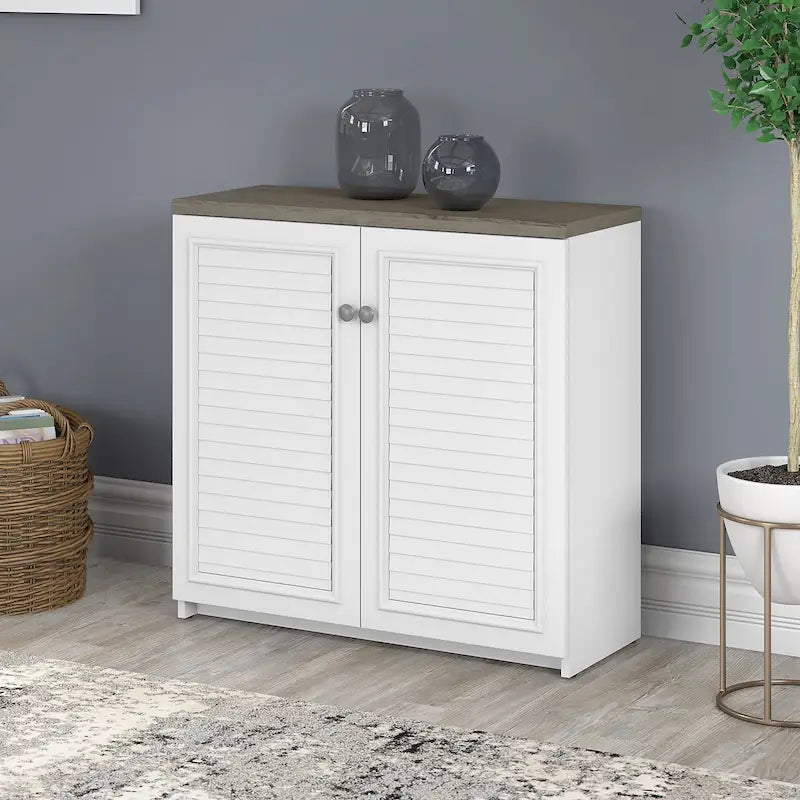 Armoire de rangement avec portes et étagères, 31.73L x 12.76W x 30.71H