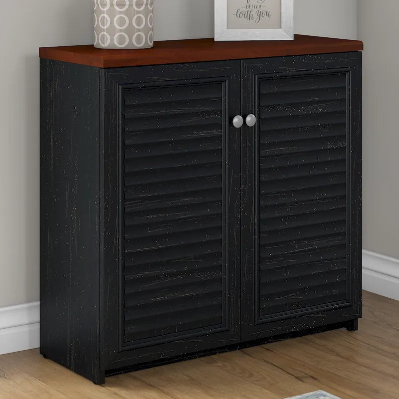 Armoire de rangement avec portes et étagères, 31.73L x 12.76W x 30.71H