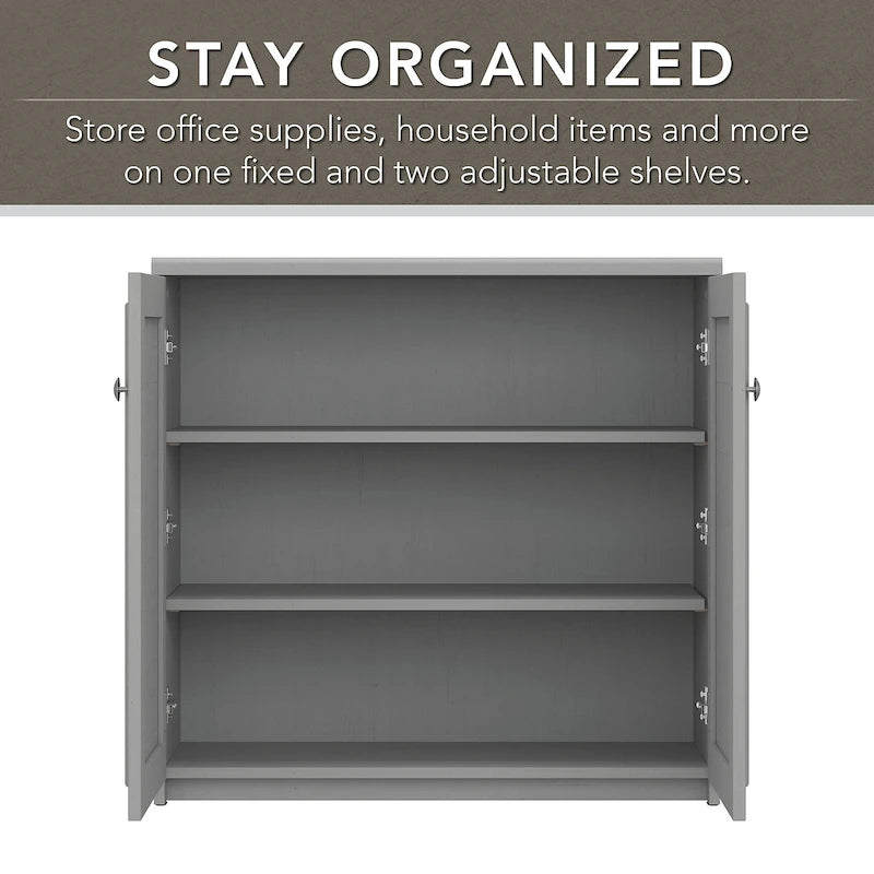 Armoire de rangement avec portes et étagères, 31.73L x 12.76W x 30.71H