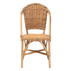 Sedia da Pranzo in Rattan Marrone Naturale, Stile Bohemien, Seduta Singola