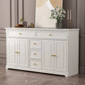 Credenza buffet laccata bianca moderna in stile metà secolo, 59.1 pollici