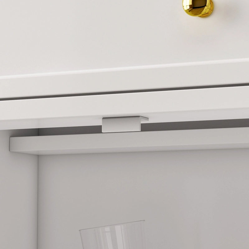Credenza buffet laccata bianca moderna in stile metà secolo, 59.1 pollici