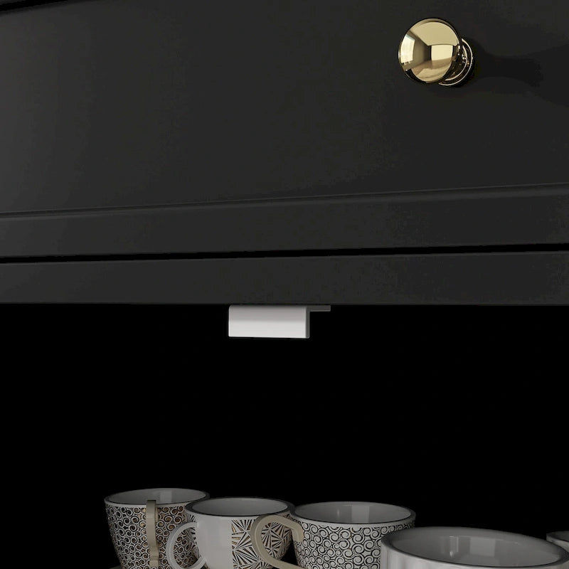 Credenza buffet laccata bianca moderna in stile metà secolo, 59.1 pollici
